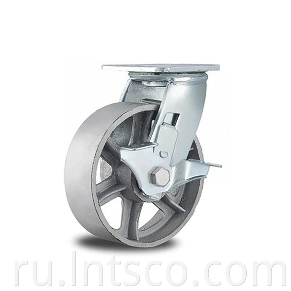  Heavy Duty Cast Iron Side Brake Casters